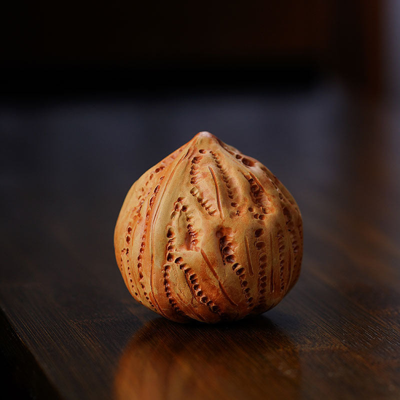 Handmade Yixing purple sand tea pet ornament, unique frog teapot design for tea lovers and collectors.
