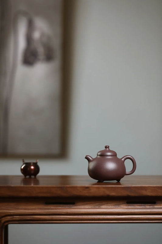 经典三足乳丁壶大水潭天青泥全手工定制 220CC