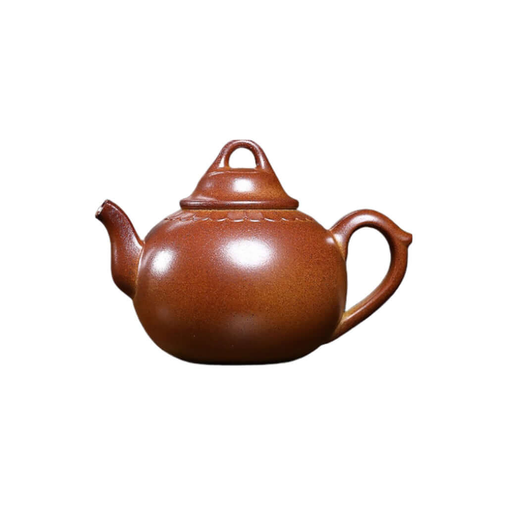 Handmade Yixing purple sand teapot, featuring a smooth finish and traditional design, perfect for kung fu tea.