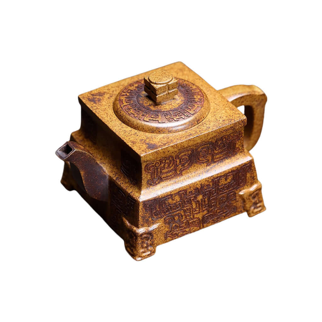 Handmade Yixing purple sand teapot, raw ore high temperature mud, ideal for kung fu tea set, artisan craftsmanship.