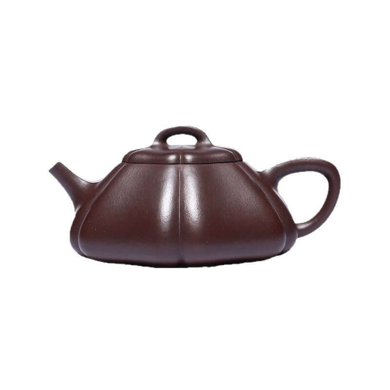 Handmade Yixing purple sand teapot crafted from original purple clay, showcasing elegant design and traditional craftsmanship.