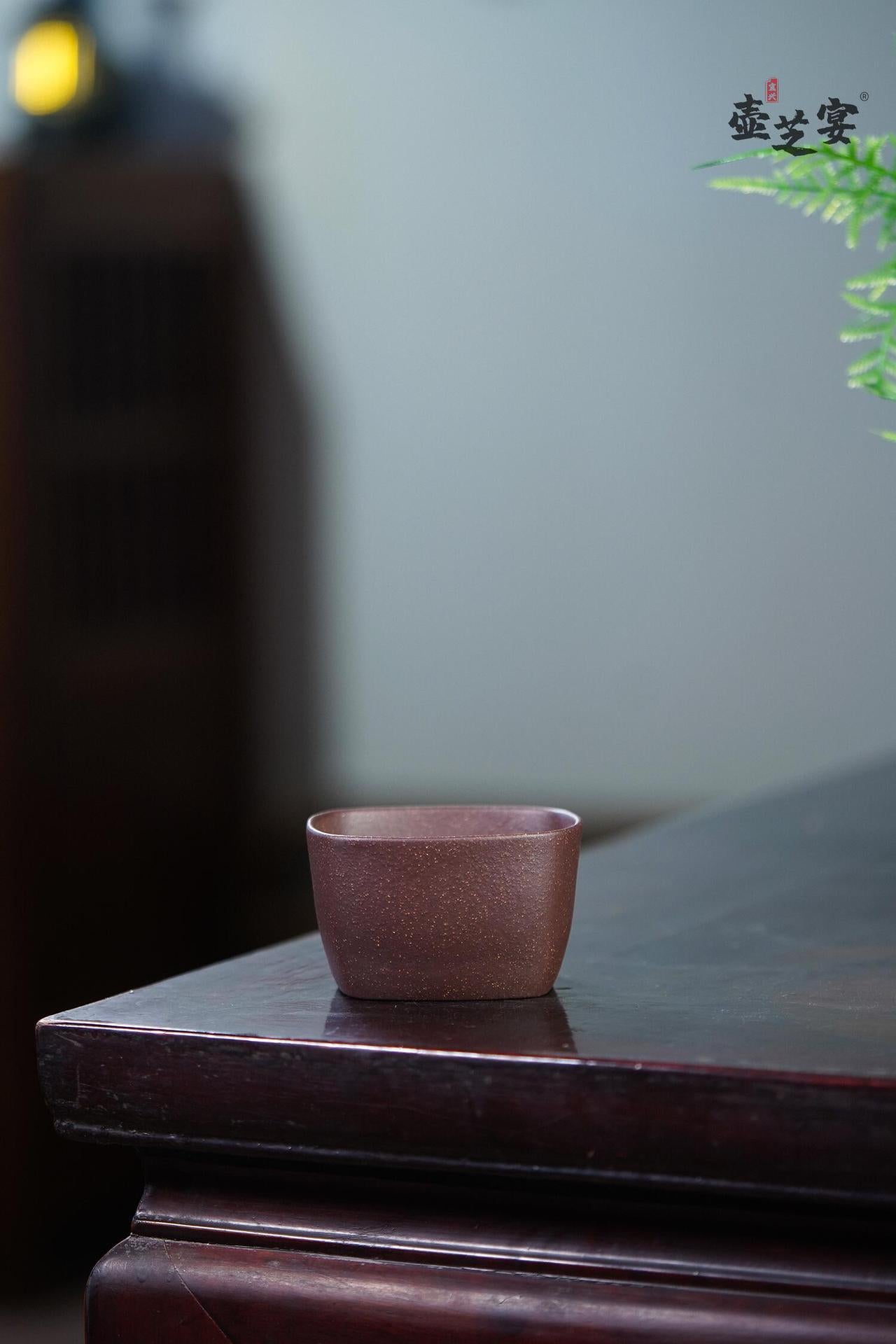 宜兴原矿手工紫泥太湖石主人杯茶壶茶具杯子大容量品茗杯