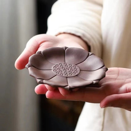 宜兴紫砂壶干泡台直径13CM茶盘壶承茶海杯垫莲花底座水果盘茶具配件批发