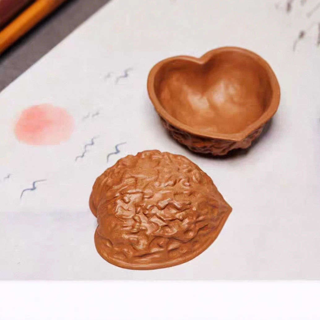 宜兴紫砂杯核桃主人杯手工品茗杯茶具套装配件和气生财茶小杯批发