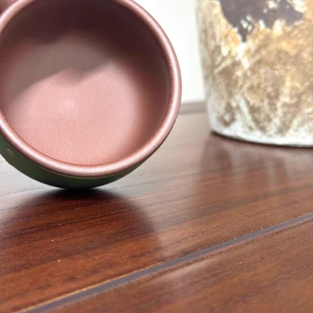 宜兴紫砂主人杯手工堆绘和为贵功夫茶具品茗杯家用喝茶杯110毫升