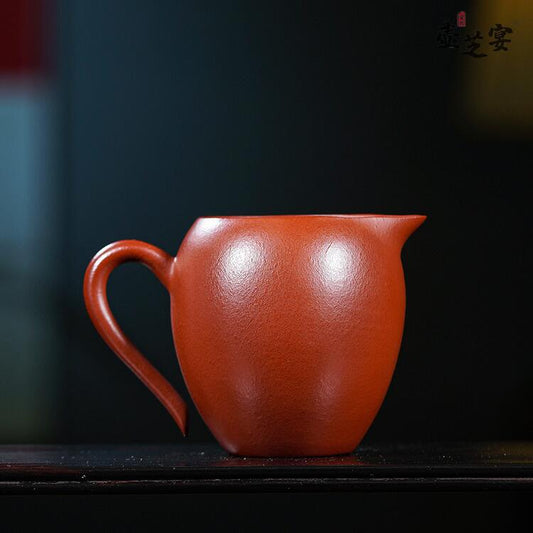 宜兴原矿手工朱泥紫砂茶壶茶具杯子大红袍公道杯大容量小号杯子