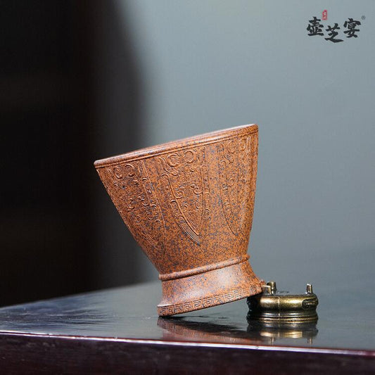 宜兴原矿手还原烧主人杯茶壶茶具杯子大容量品茗杯直播带货