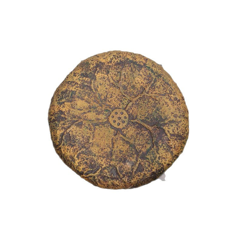 宜兴紫砂壶干泡台家用储水式小茶盘茶道配件手工荷塘月色壶承直径19CM