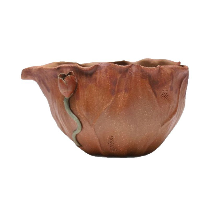 源头工厂批发宜兴原矿紫砂公道杯手工莲蓬公道杯家用老段泥公道杯