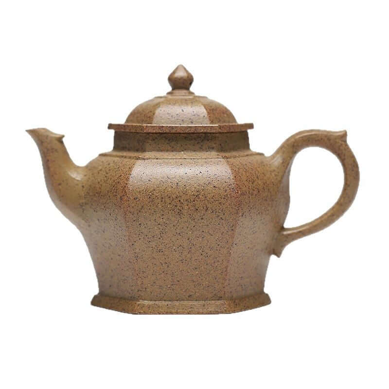 Handmade Yixing purple sand teapot with elegant design, crafted from original purple sand for high-end tea experiences.