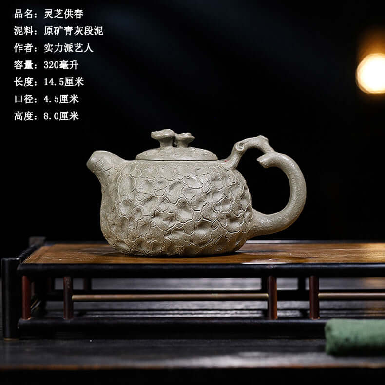 Handmade Yixing purple sand teapot in unique floral design, perfect for tea lovers and high-end home gifts.