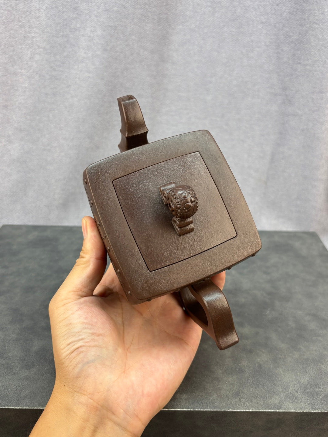 程辉大师《四方石鼓》收藏级重器 原矿极品老紫泥·380cc