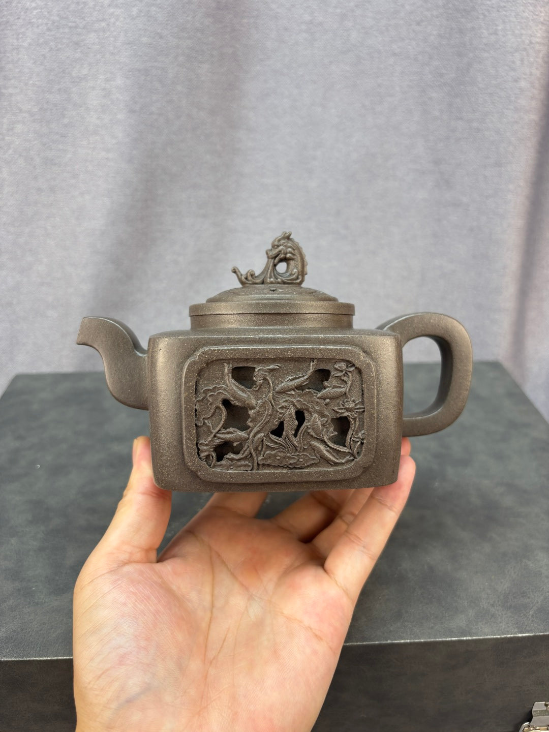 程辉大师《鱼跃龙门套组》收藏级重器 原矿乾隆青灰段·350cc