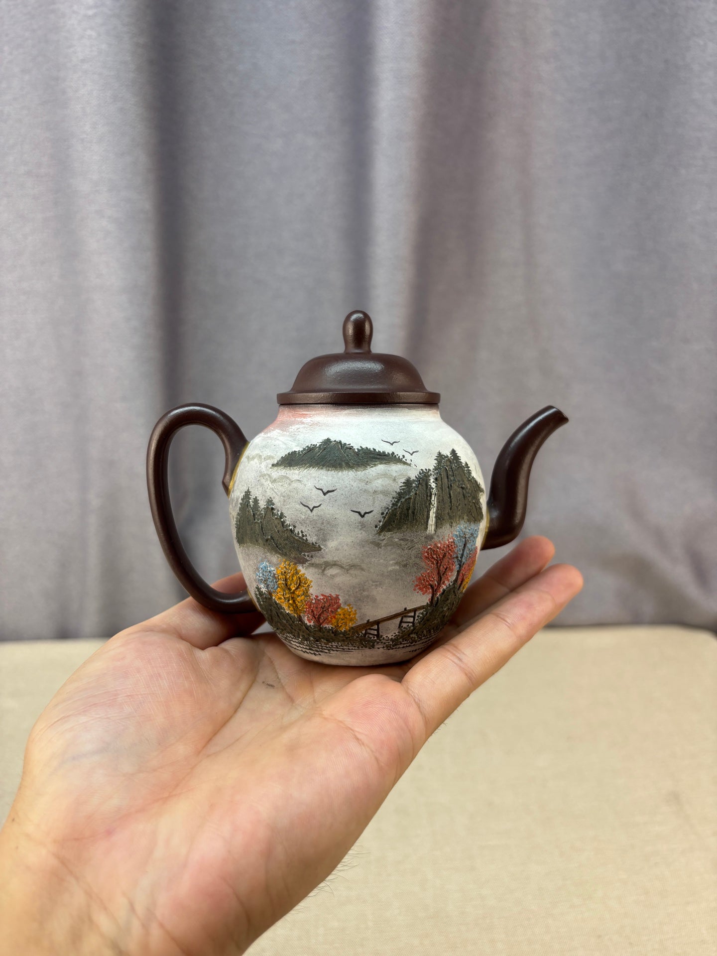 程辉大师《宫灯》收藏级重器 原矿极品紫泥·260cc