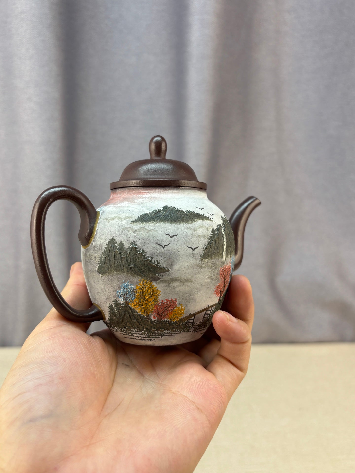 程辉大师《宫灯》收藏级重器 原矿极品紫泥·260cc
