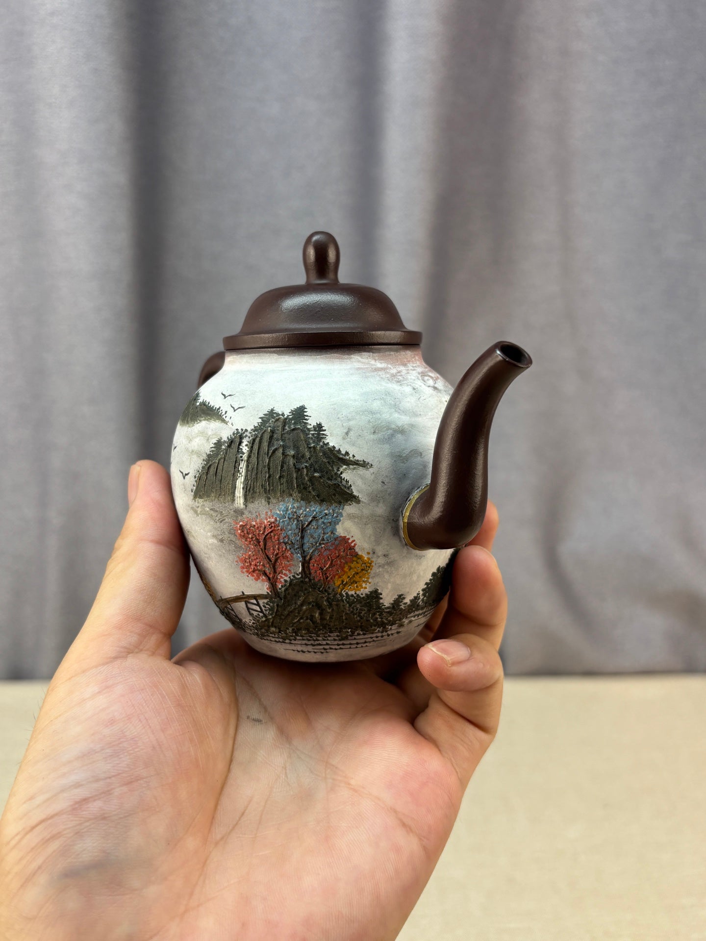 程辉大师《宫灯》收藏级重器 原矿极品紫泥·260cc