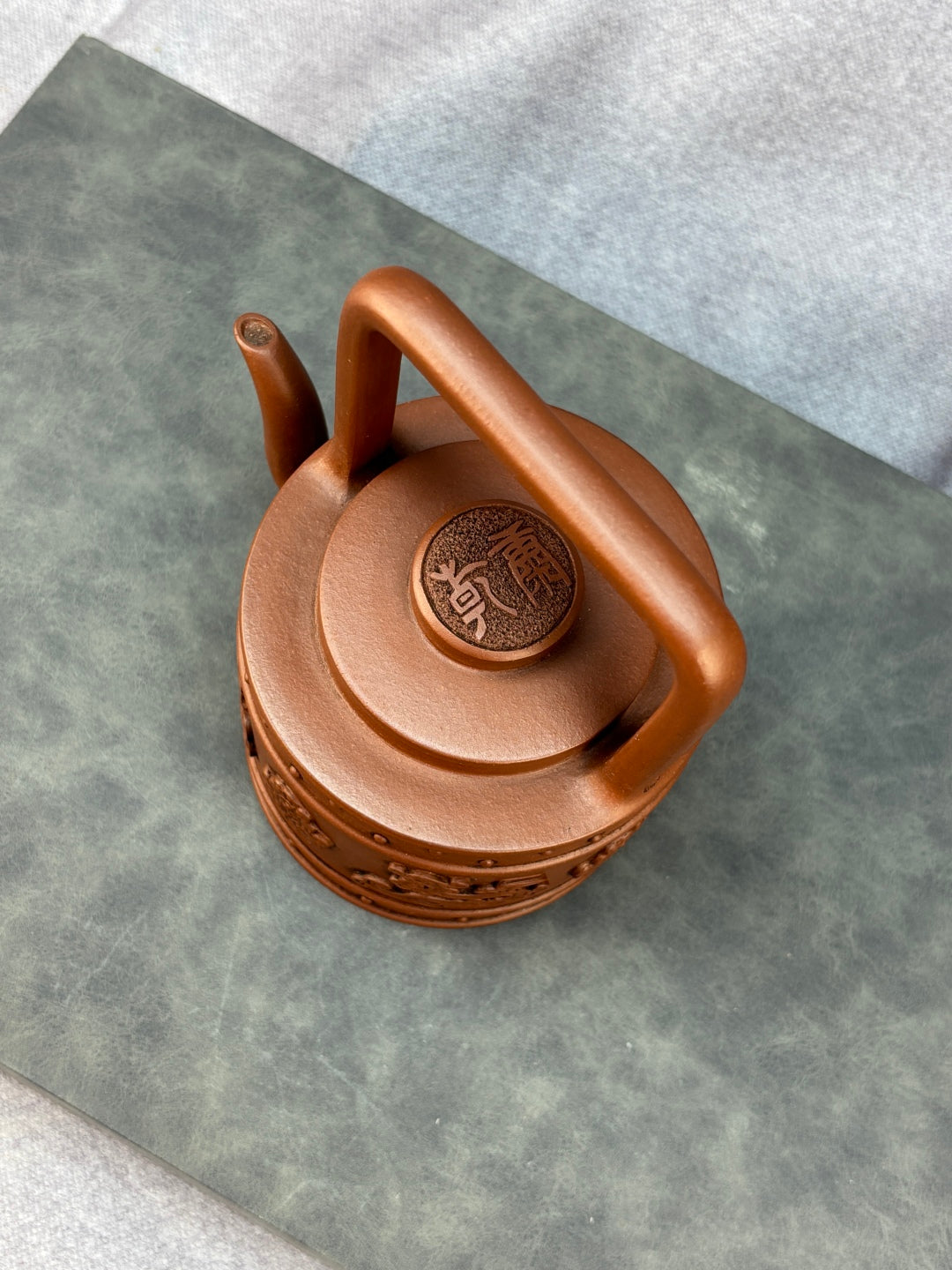 程辉大师《双龙提梁》收藏级重器 原矿极品底槽清·480cc