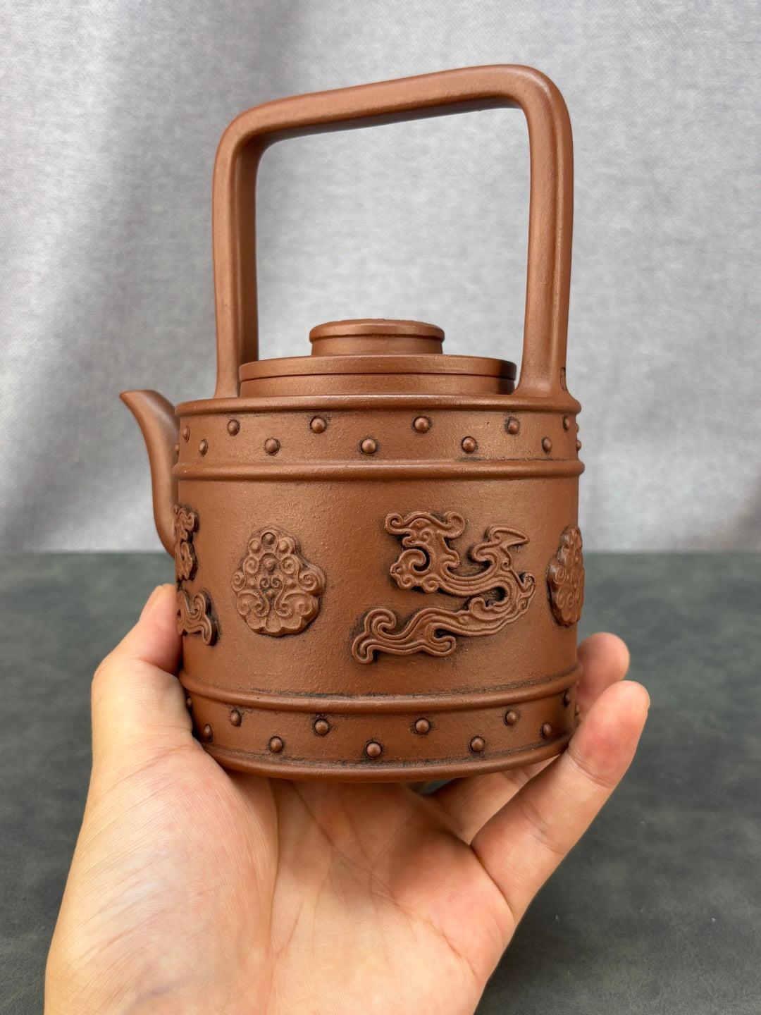 程辉大师《双龙提梁》收藏级重器 原矿极品底槽清·480cc