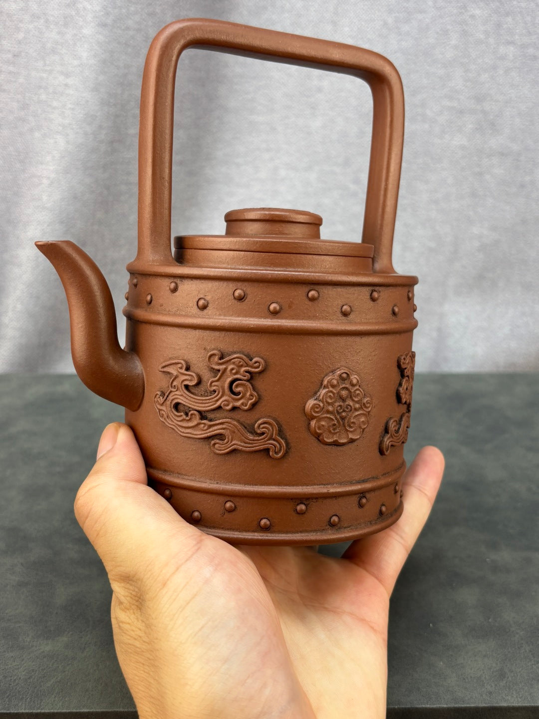 程辉大师《双龙提梁》收藏级重器 原矿极品底槽清·480cc