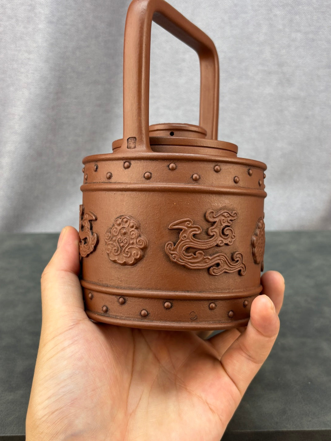 程辉大师《双龙提梁》收藏级重器 原矿极品底槽清·480cc