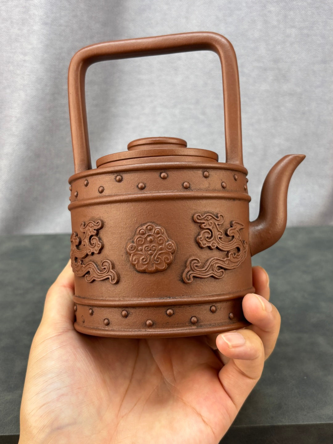 程辉大师《双龙提梁》收藏级重器 原矿极品底槽清·480cc