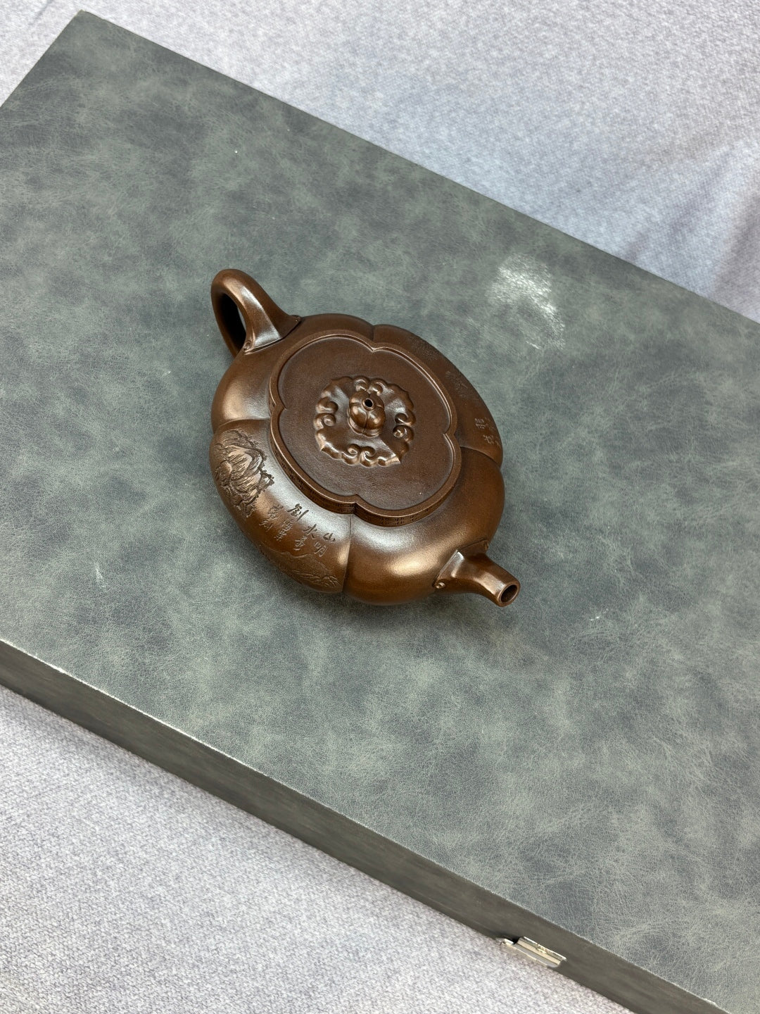 程辉大师《诗文海棠壶》收藏级重器 原矿极品底槽清·220cc