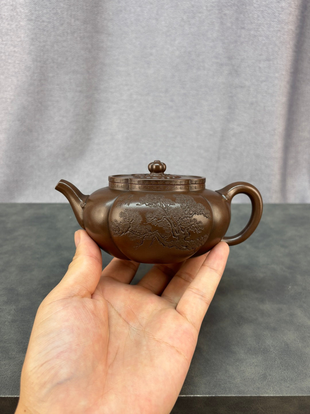 程辉大师《诗文海棠壶》收藏级重器 原矿极品底槽清·220cc