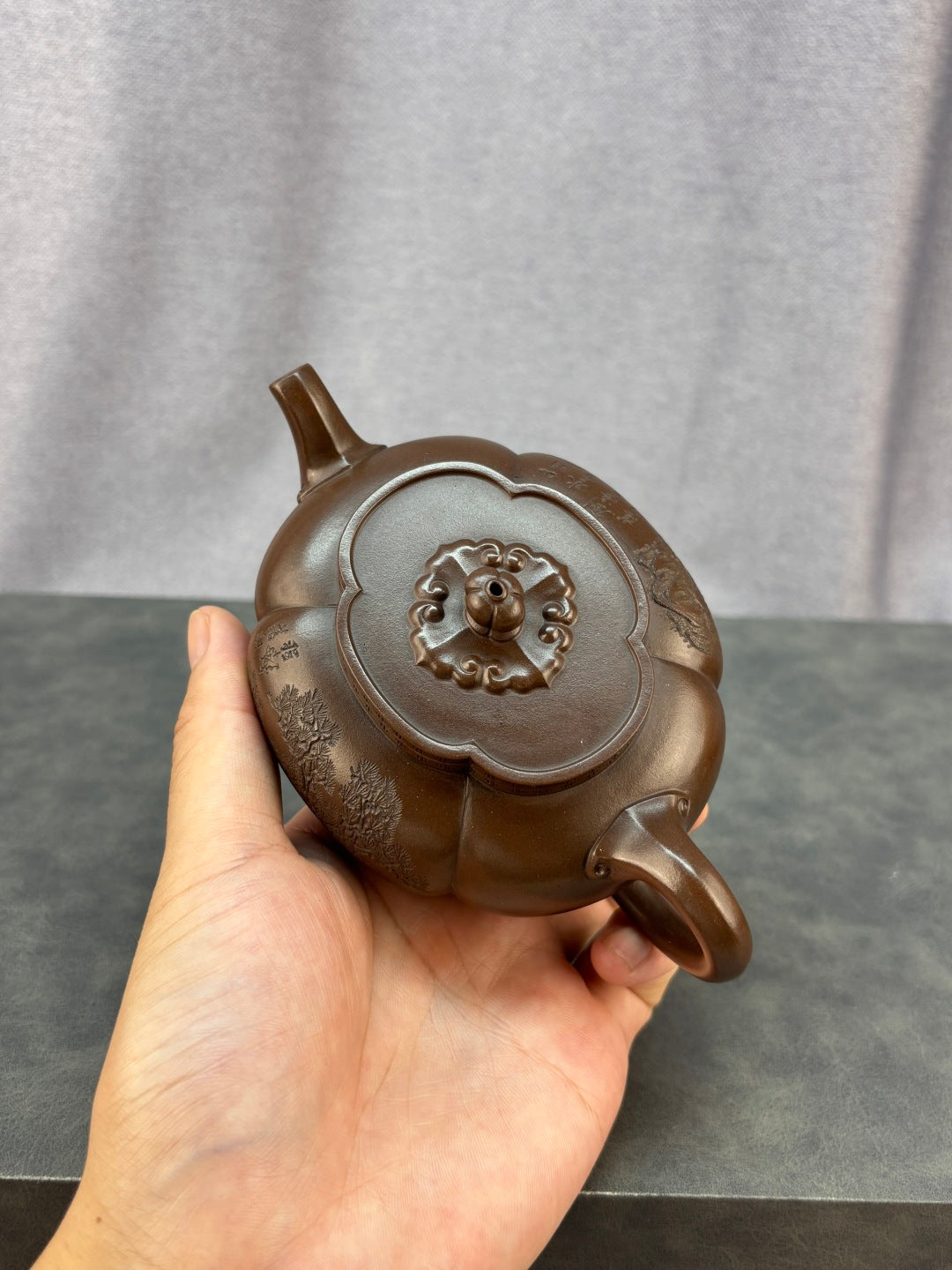 程辉大师《诗文海棠壶》收藏级重器 原矿极品底槽清·220cc