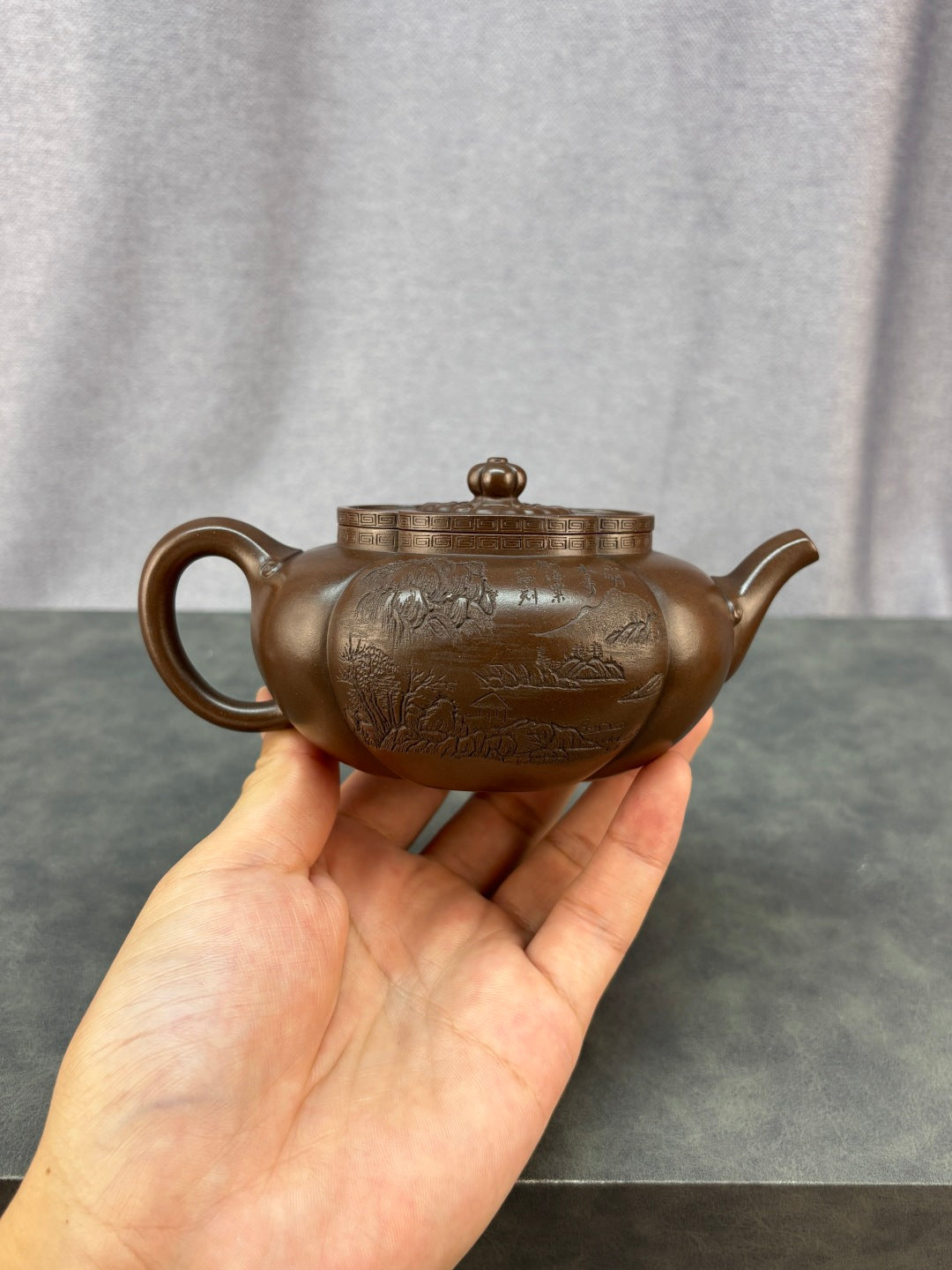 程辉大师《诗文海棠壶》收藏级重器 原矿极品底槽清·220cc