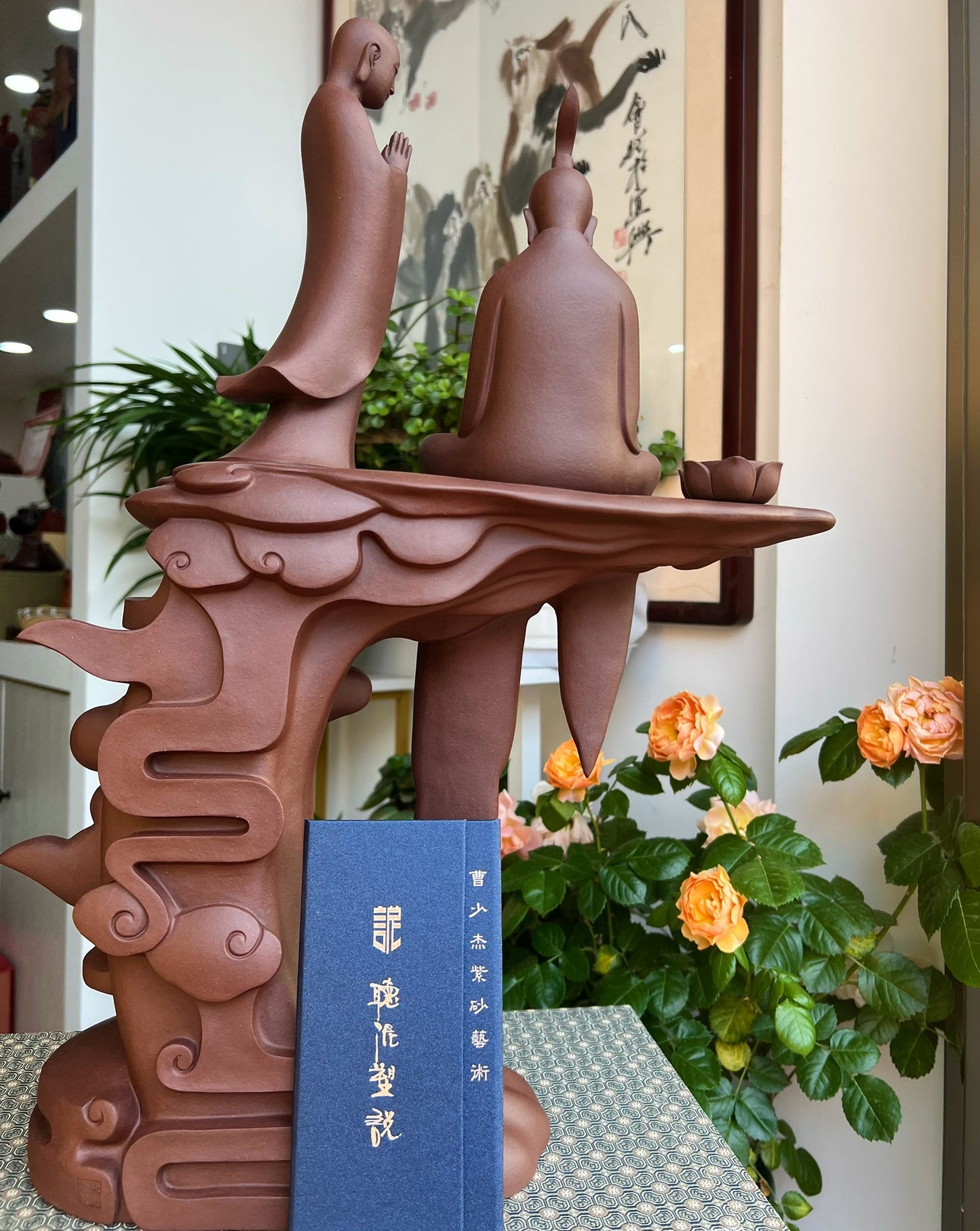 【紫砂雕塑云水禅心 】名家精品 紫砂茶宠雕塑摆件 原矿紫泥