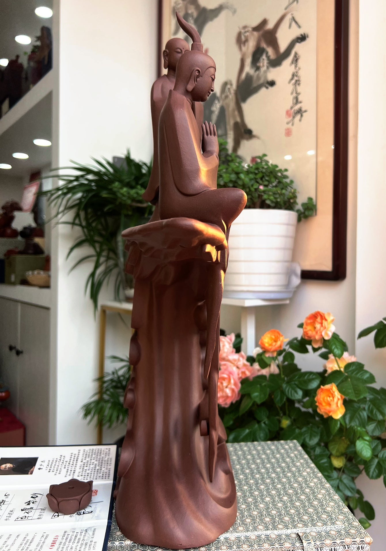 【紫砂雕塑云水禅心 】名家精品 紫砂茶宠雕塑摆件 原矿紫泥
