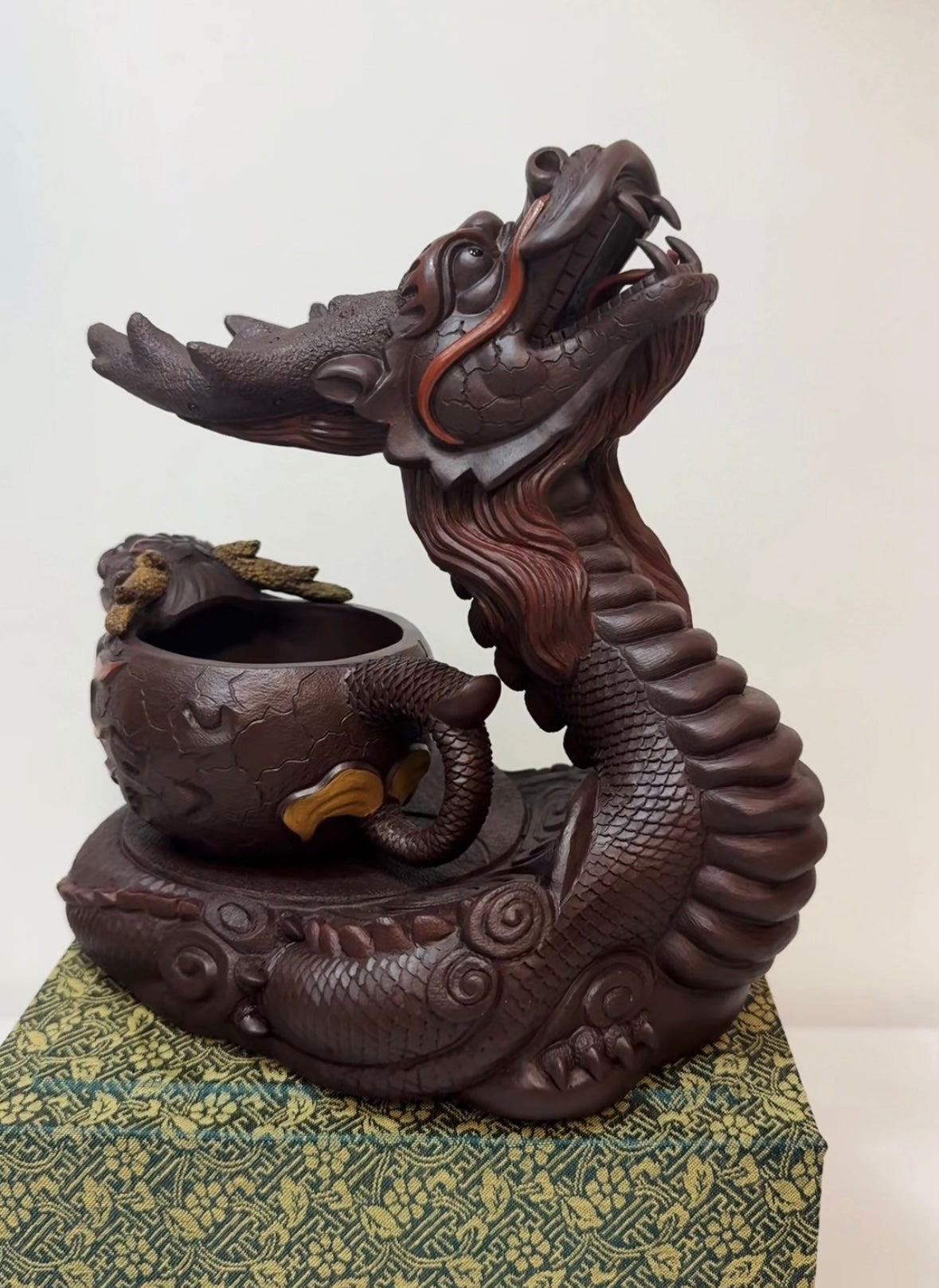 茶宠茶漏【龙🐲抬头+公道】 这么好做工的紫砂 大摆件 + 龙公道杯