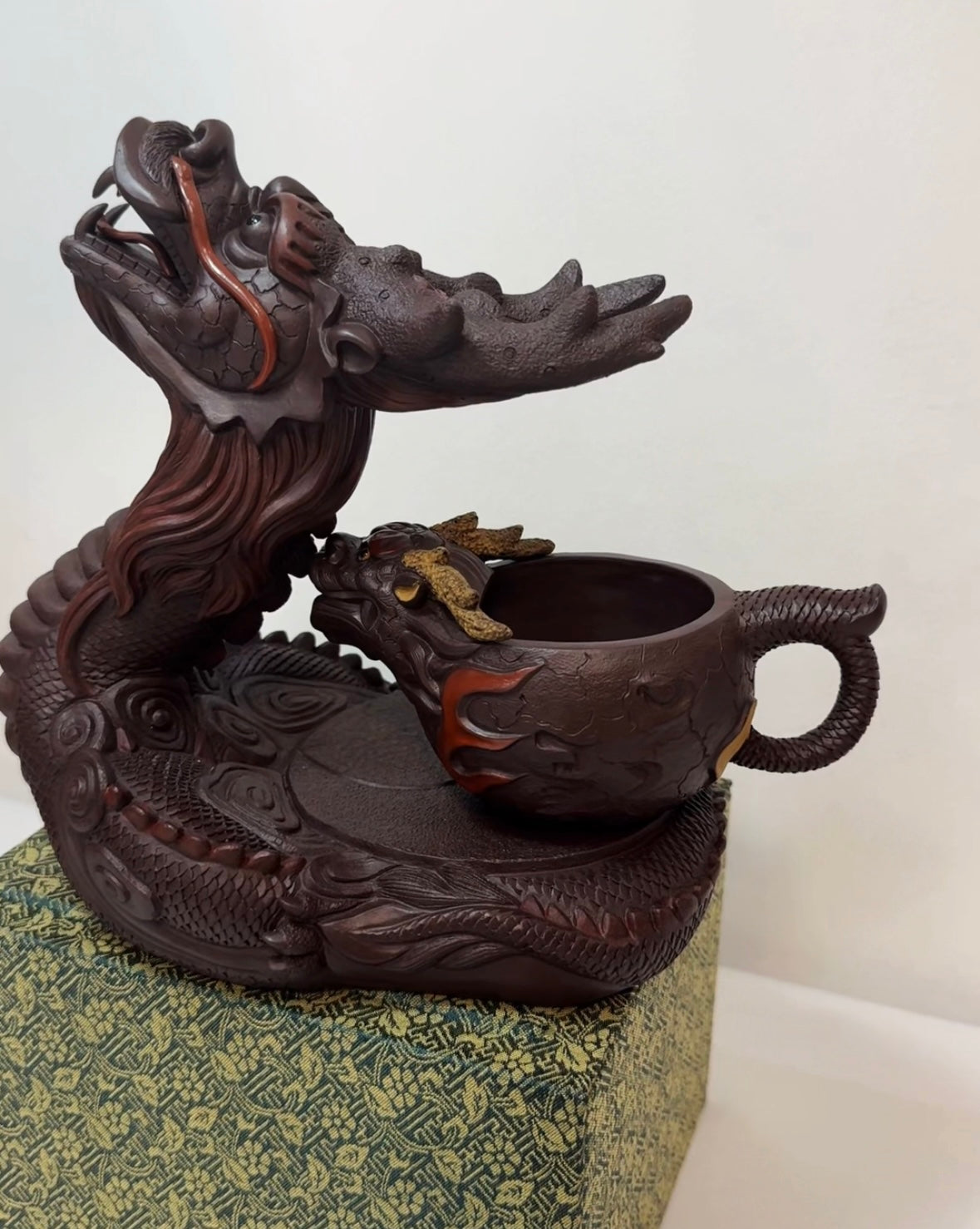 茶宠茶漏【龙🐲抬头+公道】 这么好做工的紫砂 大摆件 + 龙公道杯