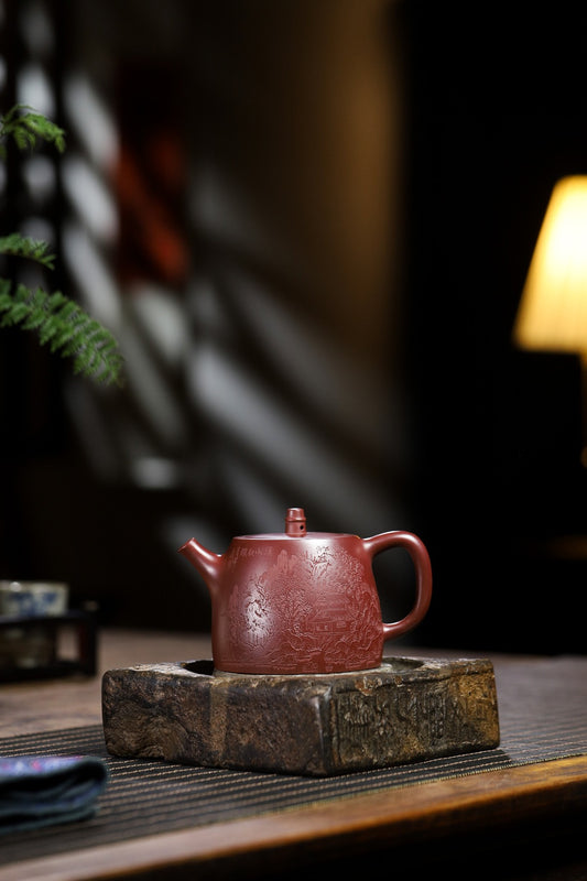 【汉铎】证书持壶照配套齐全 吉春萍(国家级高级工艺美术师) 原矿龙血砂