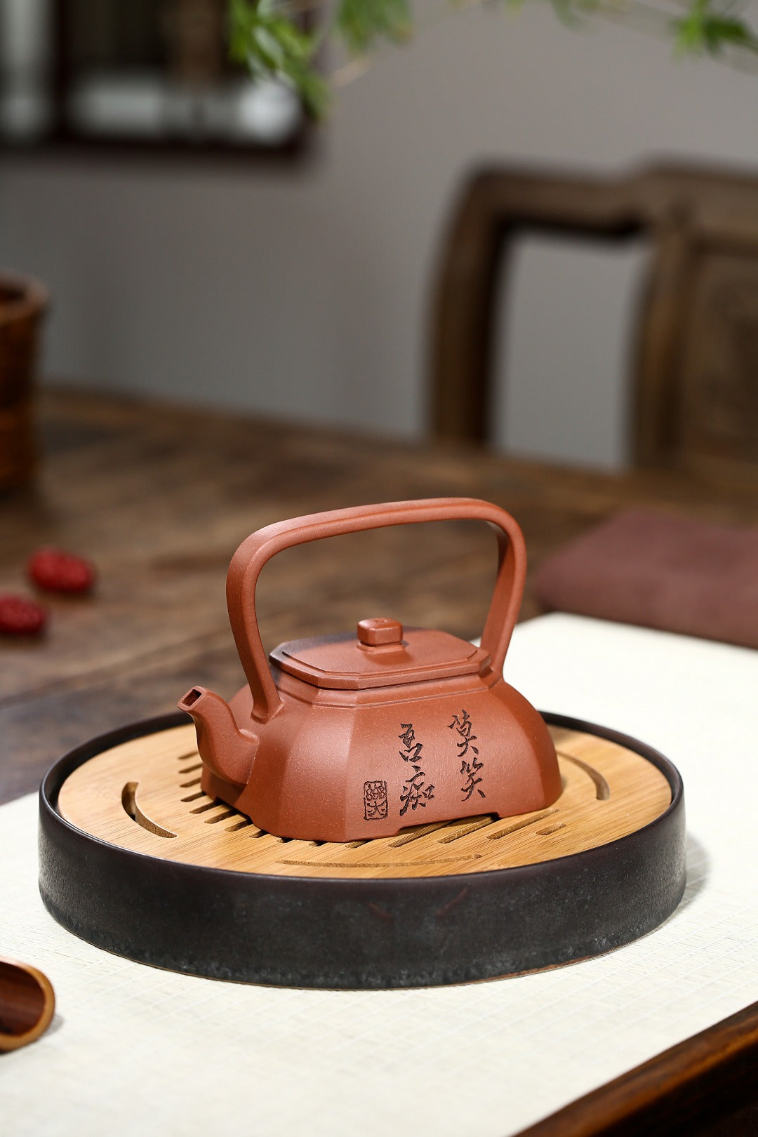 【六方提梁】 陈晔(国家级高级工艺美术师)原矿底槽清 200cc