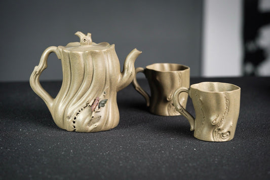 树桩·全手工·原矿青段 /400cc/口6高6.8容量120cc