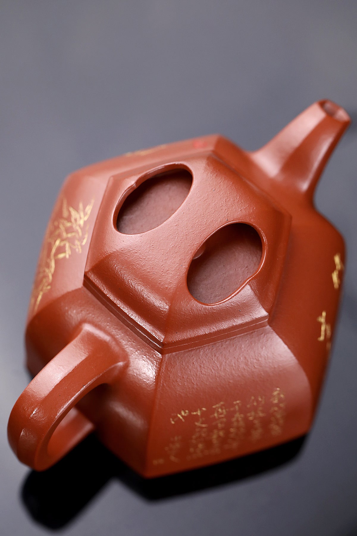 【六方牛盖】 朱泥 容量260cc 作者蒋鹏老师