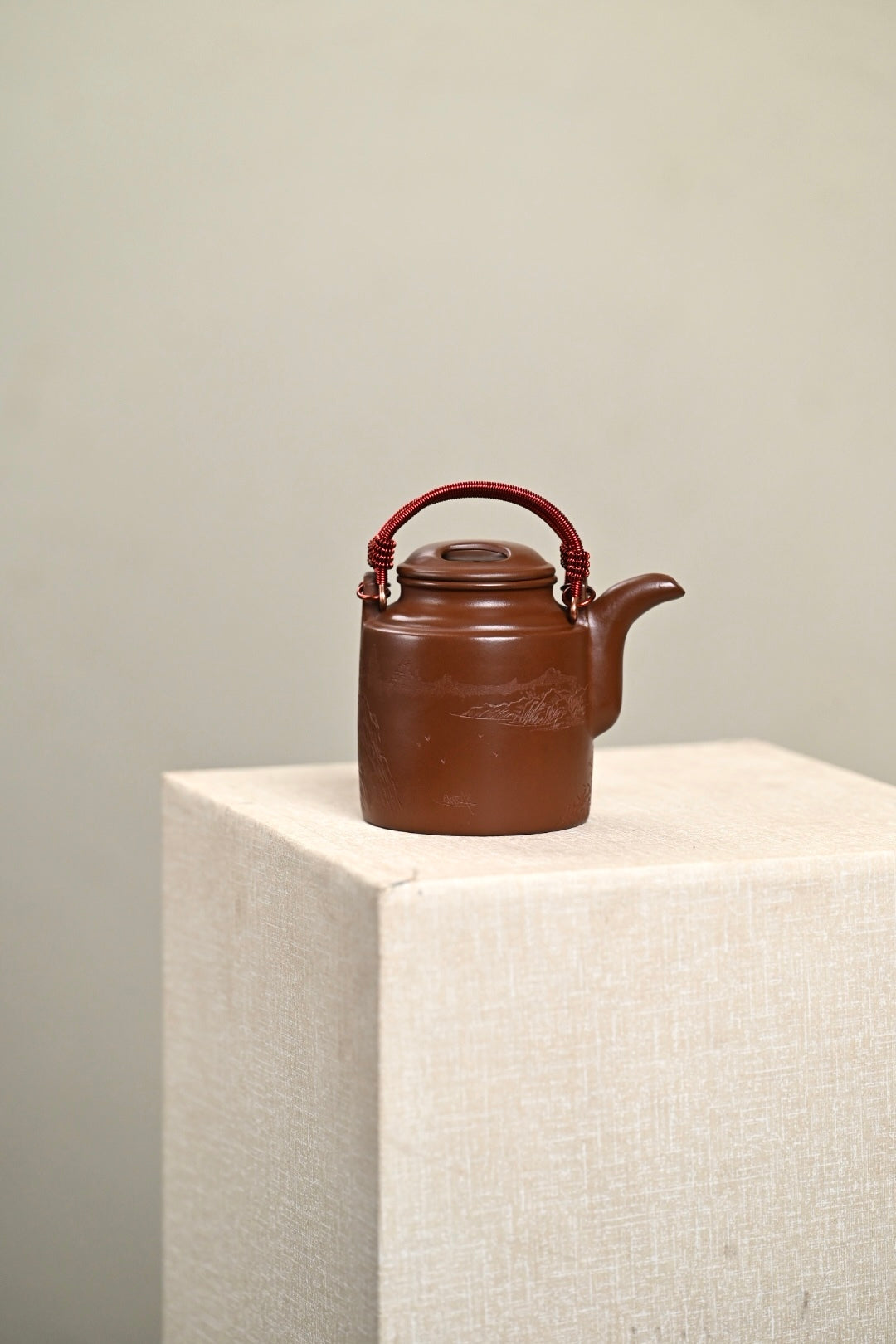 『洋桶』 文革老紫泥·容量300cc·13孔出水·内推·陈华军(国家级工艺美术师)