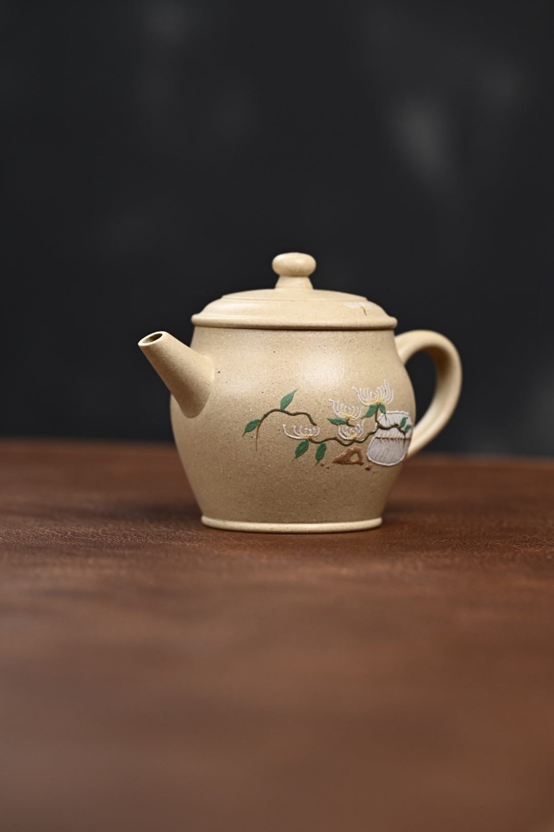 特惠· 『亭亭玉立』 泥绘·本山绿·容量250cc·7孔出水·内推网孔·