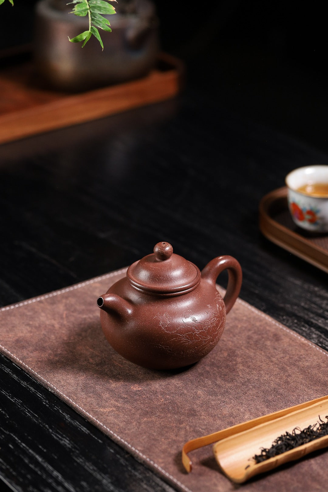 【古莲子】陈老师(国家级工艺美术师)原矿紫玉金砂 330cc 内推球孔