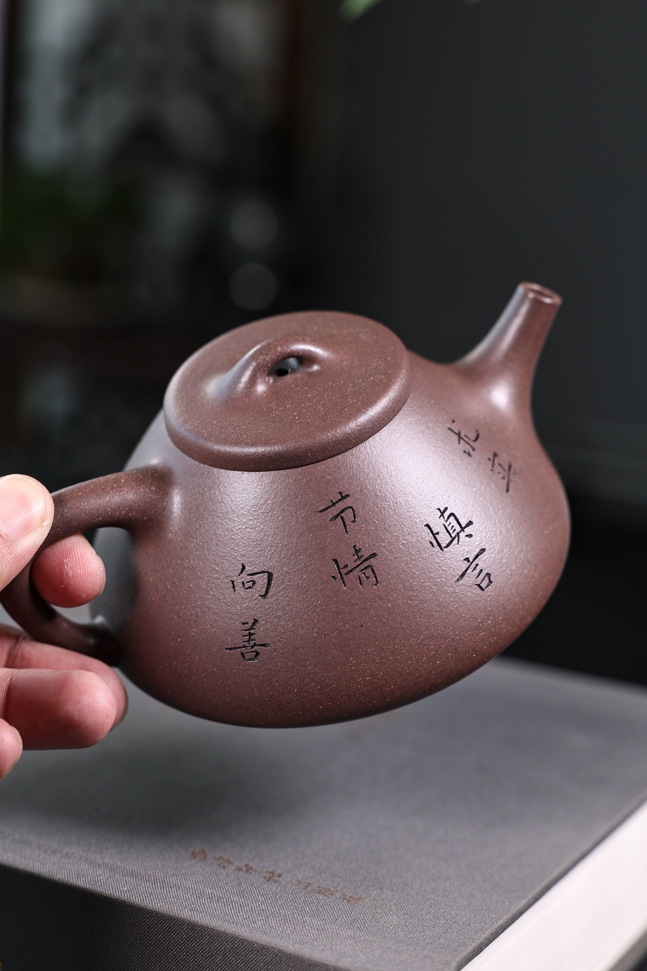 新品·子冶石瓢·陈腐老紫泥·容量300cc·19孔出水·作者邵帅·名家实力派