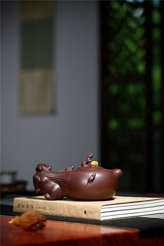 【五子登科】 泥料紫泥 容量250CC