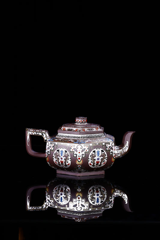 双料大师经典方器【鼎峰 · 六方雪华】 2180cc 冰窖冷藏紫泥全手工精制