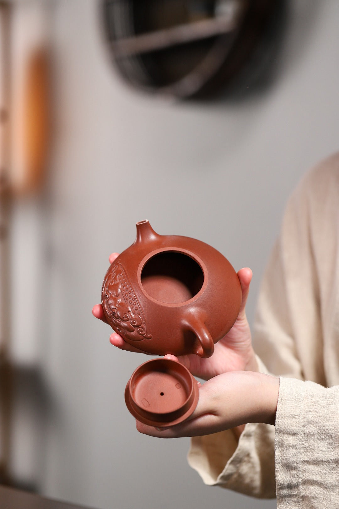 【扁瓢】 龚彧(国家级工艺美术师) 原矿底槽清 容量230cc