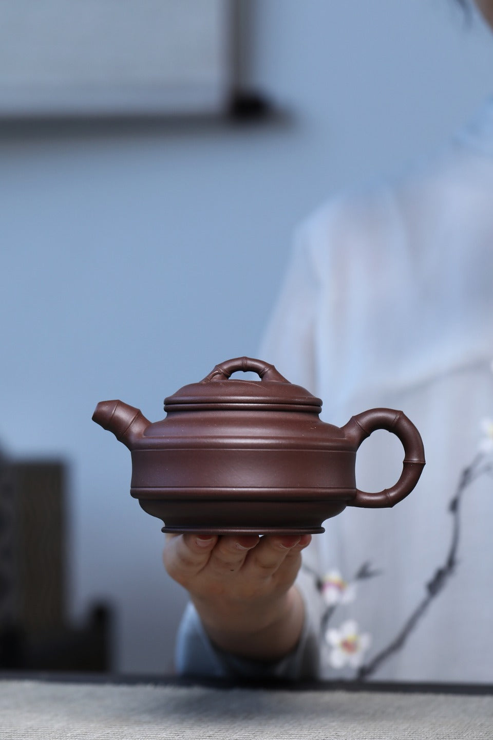 【双线竹鼓】 范俊华 (国家级工艺美术师) 原矿紫泥