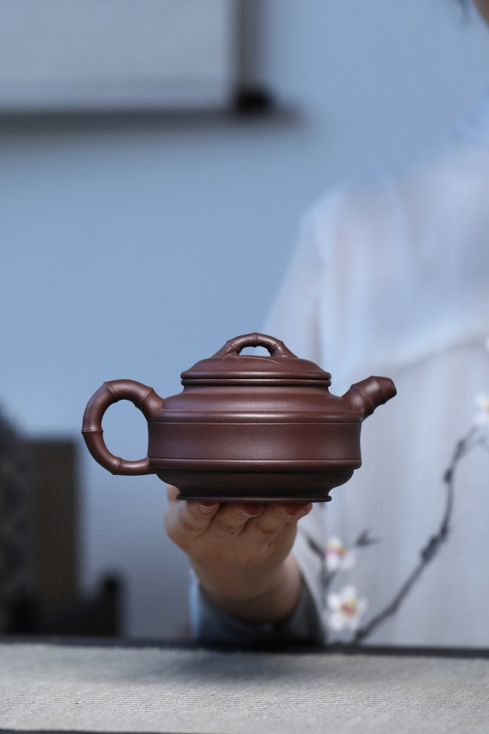 【双线竹鼓】 范俊华 (国家级工艺美术师) 原矿紫泥