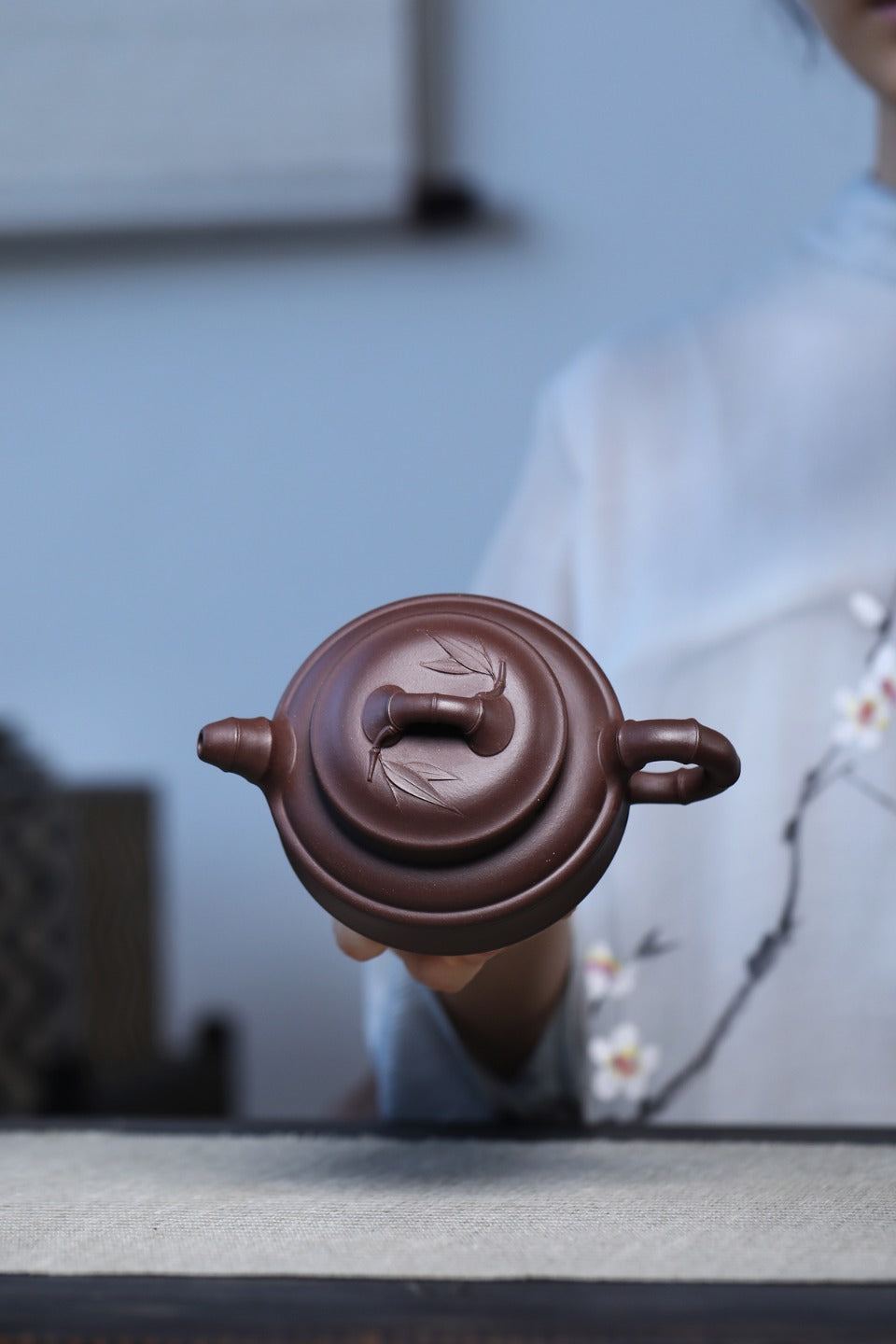 【双线竹鼓】 范俊华 (国家级工艺美术师) 原矿紫泥