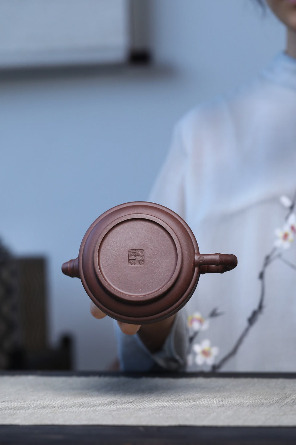 【双线竹鼓】 范俊华 (国家级工艺美术师) 原矿紫泥