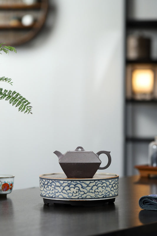 【合斗】证书持壶照配套齐全 吉春萍(国家级高级工艺美术师)原矿青灰段