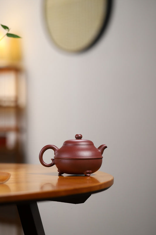 【三足如意】 陈老师(国家级助理工艺美术师) 原矿紫泥 320cc